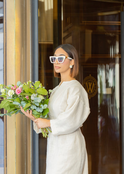 LINEN WHITE DRESS
