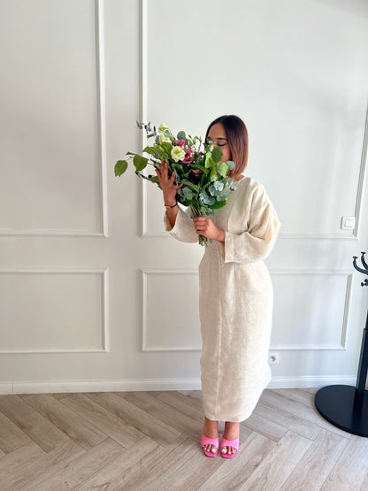 LINEN WHITE DRESS