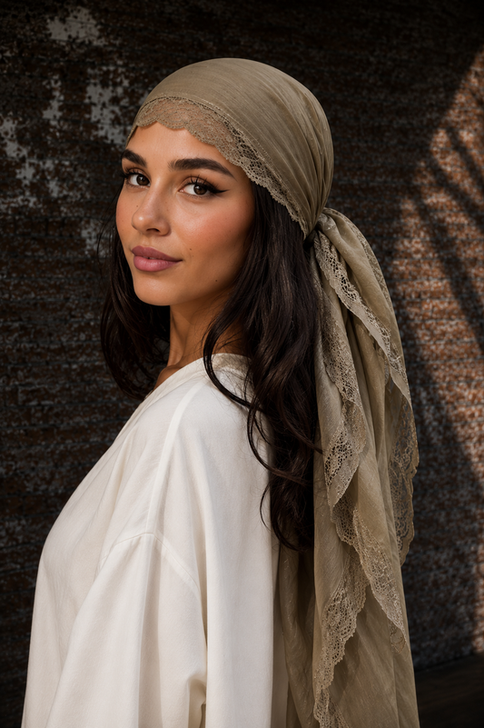 Voile de soie Dentelle Sélène